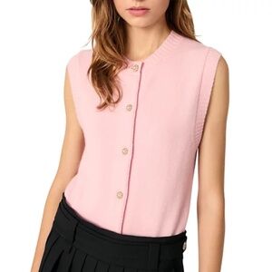 Migavinow Sleeveless Wool Blend Cardigan